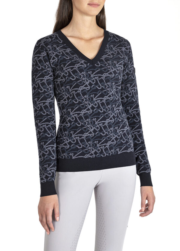 Equiline Engre Pullover - AW22 - STR XL - BLUE PRINT